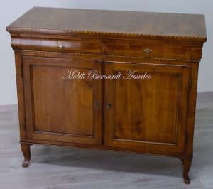 Classic Louis Philippe style sideboard in solid cherry with 2 doors and 2 drawers